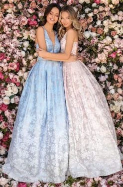 Clarisse - 8137 Sexy V-Neckline Racer Back Ball Gown