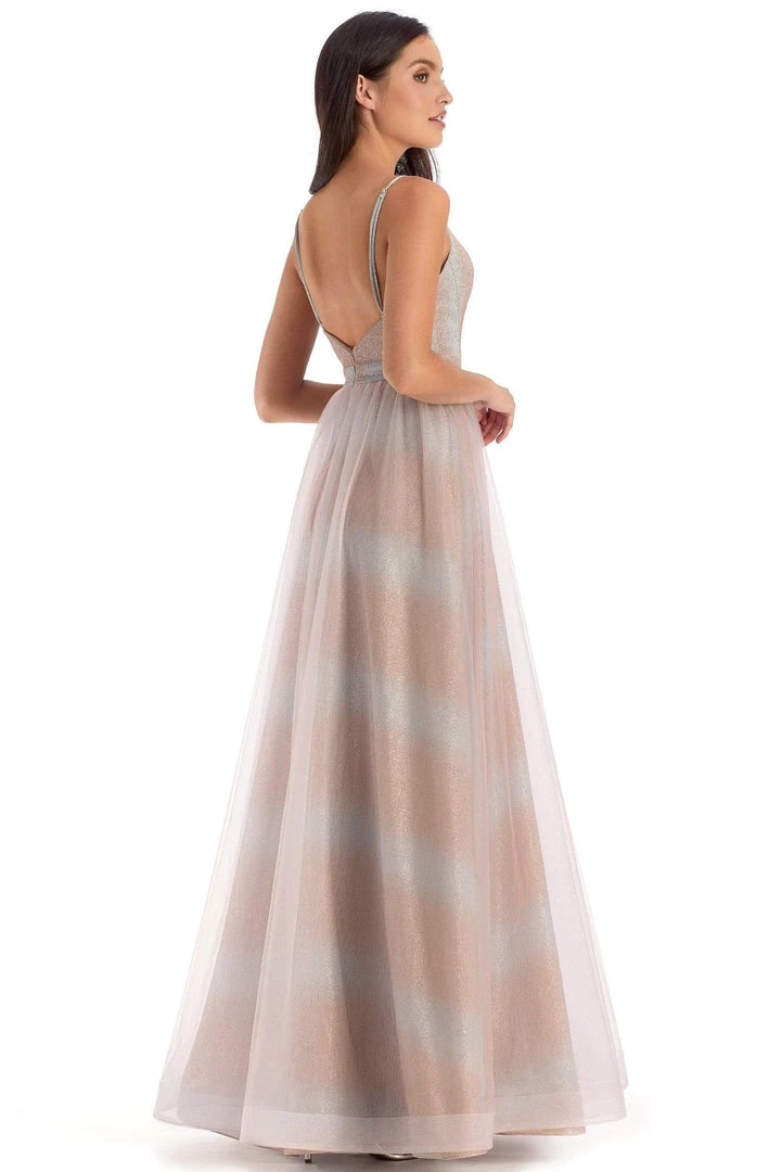 Clarisse - 8159 Deep V-neck A-line Dress 4 Clarisse - 8159 Deep V-neck A-line Dress