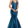 Clarisse - 8195 Beaded Deep V-neck Taffeta Trumpet Dress 2 Clarisse - 8195 Beaded Deep V-neck Taffeta Trumpet Dress