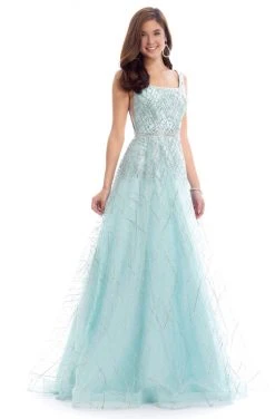 Clarisse - 8202 Square Neckline Sparkly Ballgown