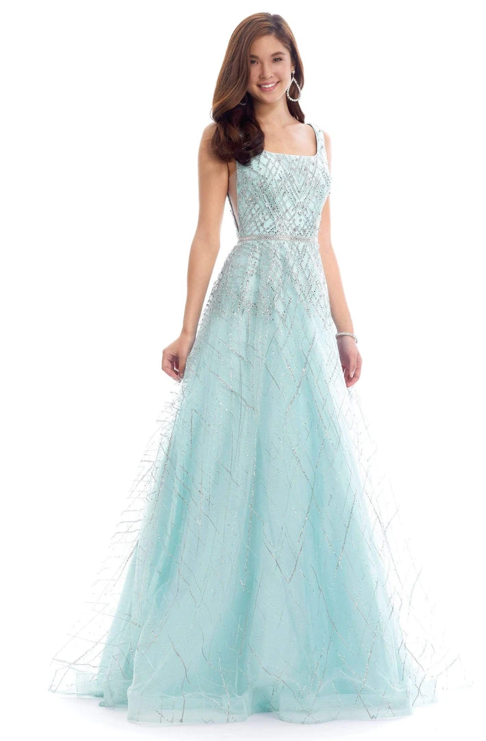 Clarisse - 8202 Square Neckline Sparkly Ballgown 3 Clarisse - 8202 Square Neckline Sparkly Ballgown