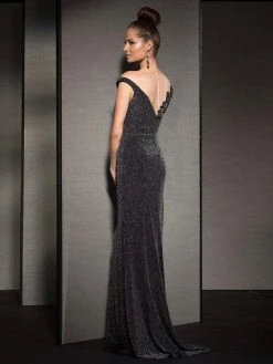 Clarisse - M6139 Mock Off-Shoulder Evening Gown