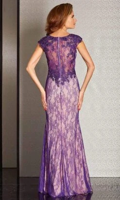 Clarisse - M6236 Sheer Lace Applique Evening Gown 5 Clarisse - M6236 Sheer Lace Applique Evening Gown