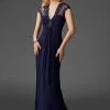 Clarisse - M6412 Embellished V Neck Evening Gown