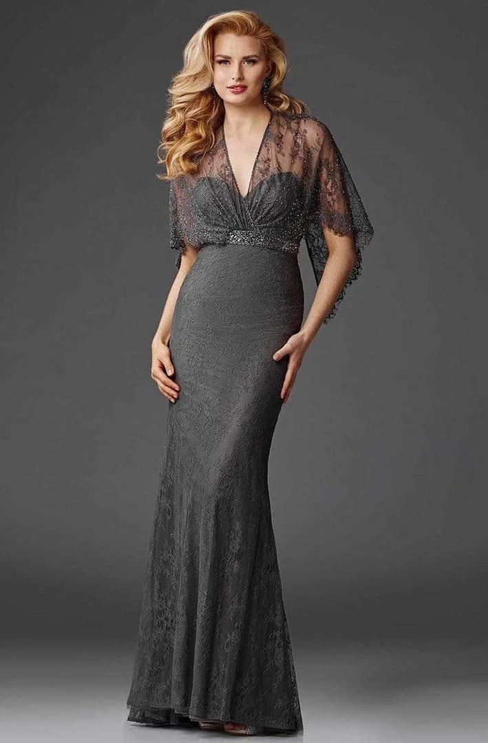 Clarisse - M6435 Flutter Sleeve Lace Shrug Sweetheart Evening Gown 3 Clarisse - M6435 Flutter Sleeve Lace Shrug Sweetheart Evening Gown