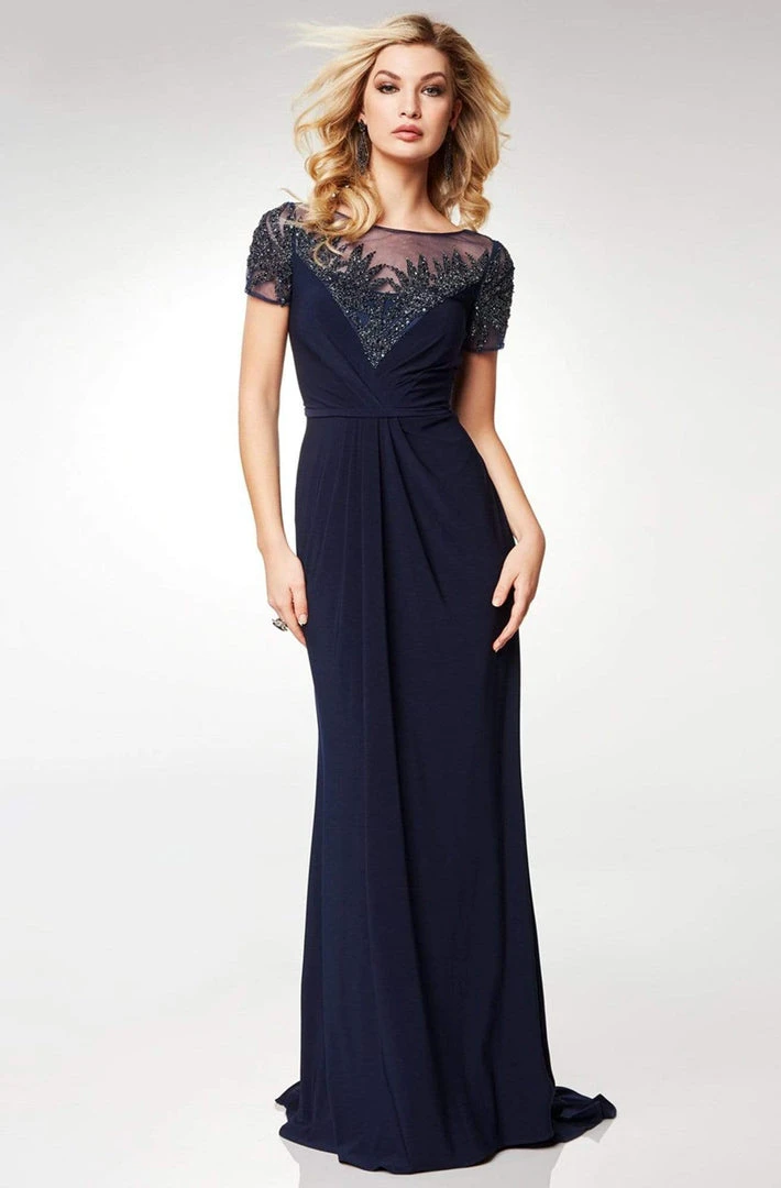 Clarisse - M6532 Illusion Neckline Gleaming Embellished Gown 3 Clarisse - M6532 Illusion Neckline Gleaming Embellished Gown