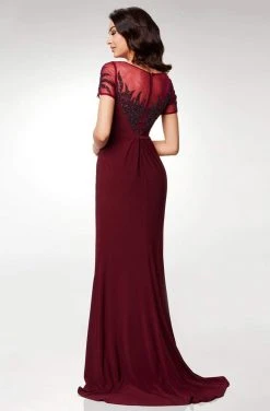 Clarisse - M6532 Illusion Neckline Gleaming Embellished Gown 7 Clarisse - M6532 Illusion Neckline Gleaming Embellished Gown
