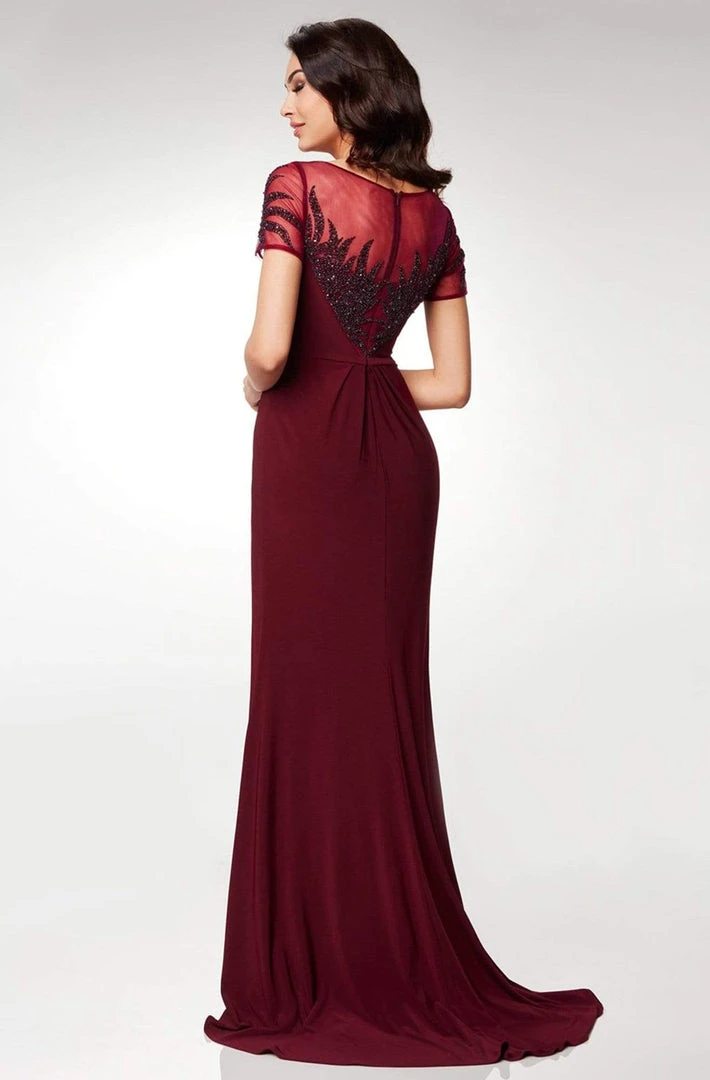 Clarisse - M6532 Illusion Neckline Gleaming Embellished Gown 5 Clarisse - M6532 Illusion Neckline Gleaming Embellished Gown