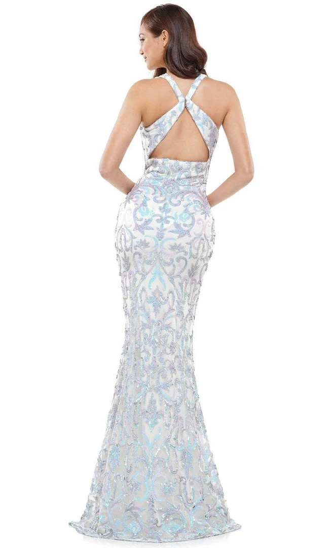 Colors Dress - 2520 Sequin V Neck Sheath Dress 6 Colors Dress - 2520 Sequin V Neck Sheath Dress