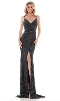 Colors Dress - 2659 Spaghetti Strap Sequin Gown 6 Colors Dress - 2659 Spaghetti Strap Sequin Gown