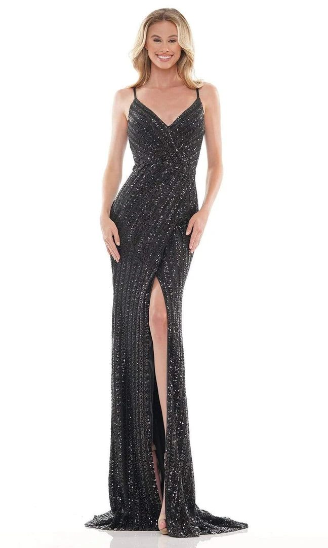 Colors Dress - 2659 Spaghetti Strap Sequin Gown 4 Colors Dress - 2659 Spaghetti Strap Sequin Gown