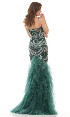 Colors Dress - 2738 Sequined V-Neck Mermaid Gown