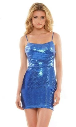 Colors Dress 2794 - Scoop Neck Sequin Cocktail Dress