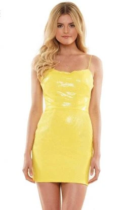 Colors Dress 2794 - Scoop Neck Sequin Cocktail Dress