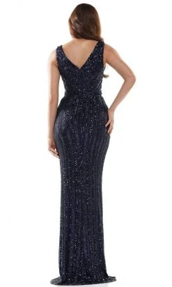 Colors Dress - G1042 Long Stripe Sequin Gown 16 Colors Dress - G1042 Long Stripe Sequin Gown