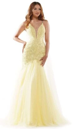 Colors Dress - G962 Shoulder Cape Mermaid Gown