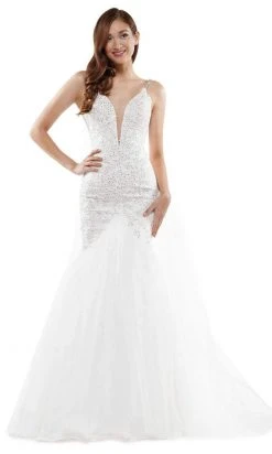 Colors Dress - G962 Shoulder Cape Mermaid Gown