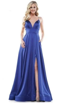 Colors Dress - G968 Strappy Satin A-Line Gown 14 Colors Dress - G968 Strappy Satin A-Line Gown