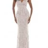 Colors Dress - K102 V-Neck Beaded Embellished Dress