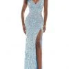 Colors Dress K110 - Beaded Deep V-Neck Prom Dress