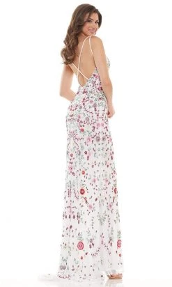 Colors Dress - K117 Multicolor Floral Sequined Dress 7 Colors Dress - K117 Multicolor Floral Sequined Dress