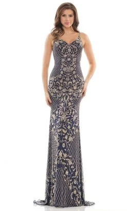 Colors Dress - K122 Lattice Embellished Evening Gown