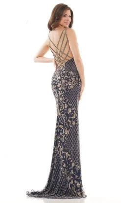 Colors Dress - K122 Lattice Embellished Evening Gown