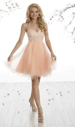 Damas - 52421 Beaded Sweetheart Tulle A-line Dress Short Dresses 11 Damas - 52421 Beaded Sweetheart Tulle A-line Dress Short Dresses