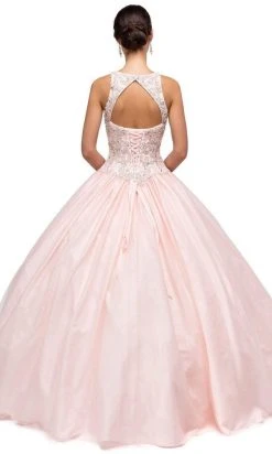 Dancing Queen - 1164 Sleeveless Jewel Embellished Quinceanera Ball Gown