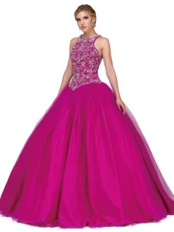 Dancing Queen - 1164 Sleeveless Jewel Embellished Quinceanera Ball Gown