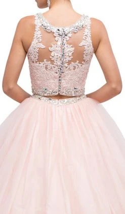 Dancing Queen - 1170 Lace Halter Evening Gown
