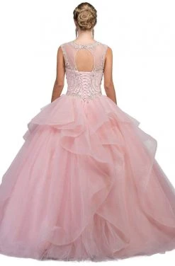 Dancing Queen - 1198 Cap Sleeve Jeweled Embroidery Ballgown