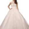 Dancing Queen - 1201 Sleeveless Embellished V-neck Quinceanera Ballgown