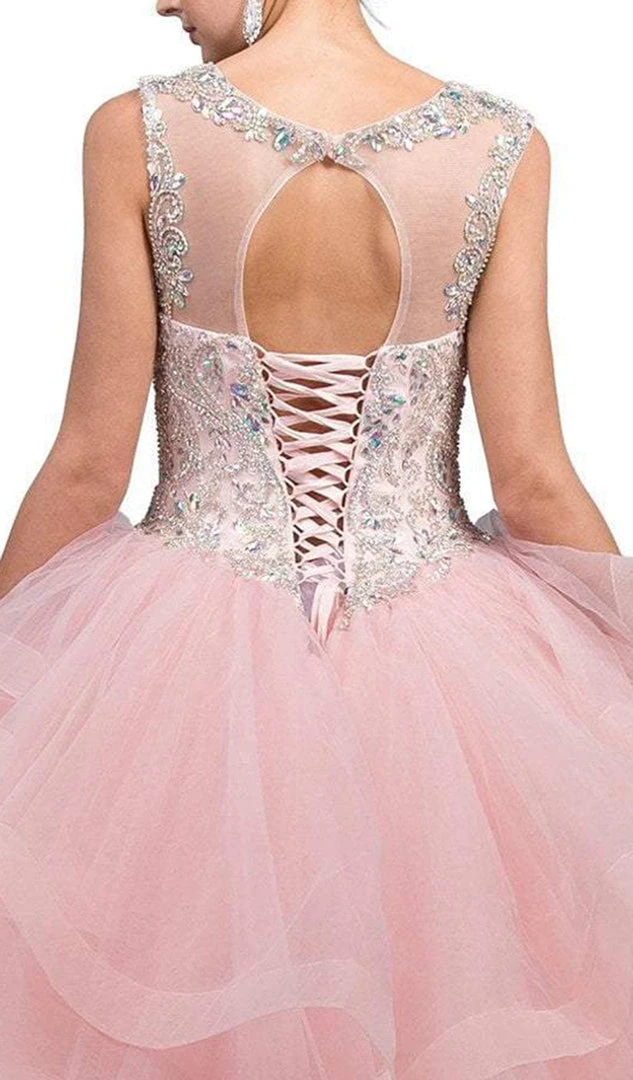 Dancing Queen - 1214 Crystal Embellished Ruffled Quinceanera Gown 6 Dancing Queen - 1214 Crystal Embellished Ruffled Quinceanera Gown