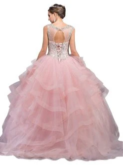 Dancing Queen - 1214 Crystal Embellished Ruffled Quinceanera Gown 10 Dancing Queen - 1214 Crystal Embellished Ruffled Quinceanera Gown
