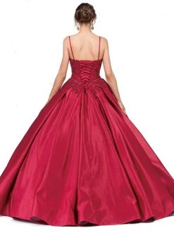 Dancing Queen - 1339 Beaded Floral Appliqued Sleek Ballgown 9 Dancing Queen - 1339 Beaded Floral Appliqued Sleek Ballgown