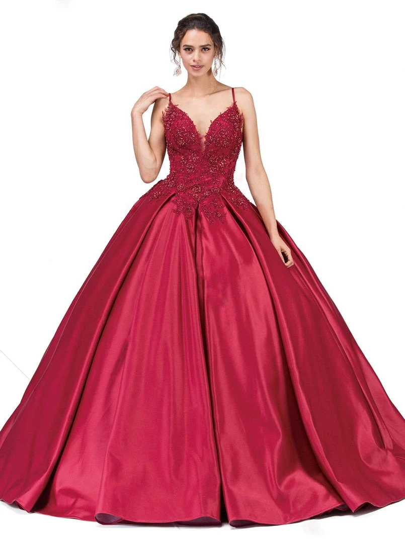 Dancing Queen - 1339 Beaded Floral Appliqued Sleek Ballgown 3 Dancing Queen - 1339 Beaded Floral Appliqued Sleek Ballgown