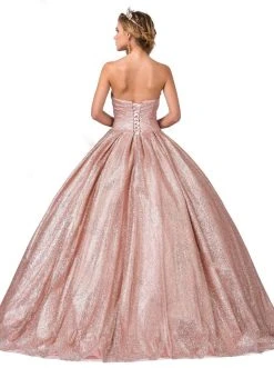 Dancing Queen - 1341 Strapless Sweetheart Bodice Glitter Ballgown