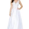 Dancing Queen - 139 Embellished Plunging V-Neck Wedding Gown 2 Dancing Queen - 139 Embellished Plunging V-Neck Wedding Gown