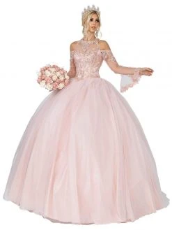 Dancing Queen - 1393 Embroidered Bell Sleeve Ballgown 7 Dancing Queen - 1393 Embroidered Bell Sleeve Ballgown