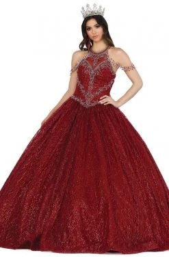 Dancing Queen - 1420 Embellished Halter Neck Ballgown