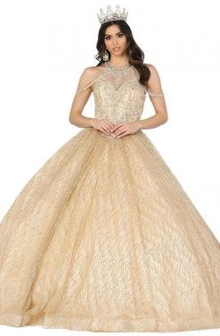 Dancing Queen - 1420 Embellished Halter Neck Ballgown