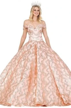 Dancing Queen - 1450 Folded Off-Shoulder Quinceanera Gown