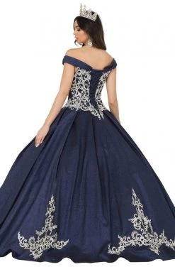 Dancing Queen - 1507 Embroidered Off-Shoulder Ballgown With Train 7 Dancing Queen - 1507 Embroidered Off-Shoulder Ballgown With Train
