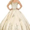 Dancing Queen - 1516 Strapless Embellished Sweetheart Ballgown