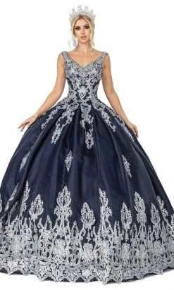 Dancing Queen - 1551 Beaded Lace Applique Embellished Ballgown 9 Dancing Queen - 1551 Beaded Lace Applique Embellished Ballgown