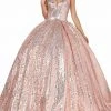 Dancing Queen - 1558 Sequin V-Neck Ballgown