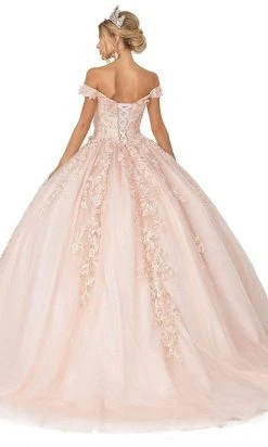 Dancing Queen - 1564 Lace Applique Off Shoulder Ballgown