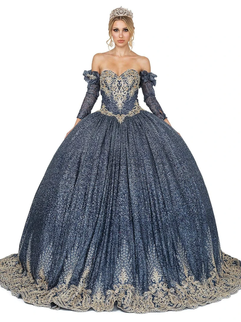 Dancing Queen - 1568 Beaded Long Sleeve Ballgown 5 Dancing Queen - 1568 Beaded Long Sleeve Ballgown