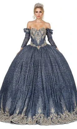 Dancing Queen - 1568 Beaded Long Sleeve Ballgown